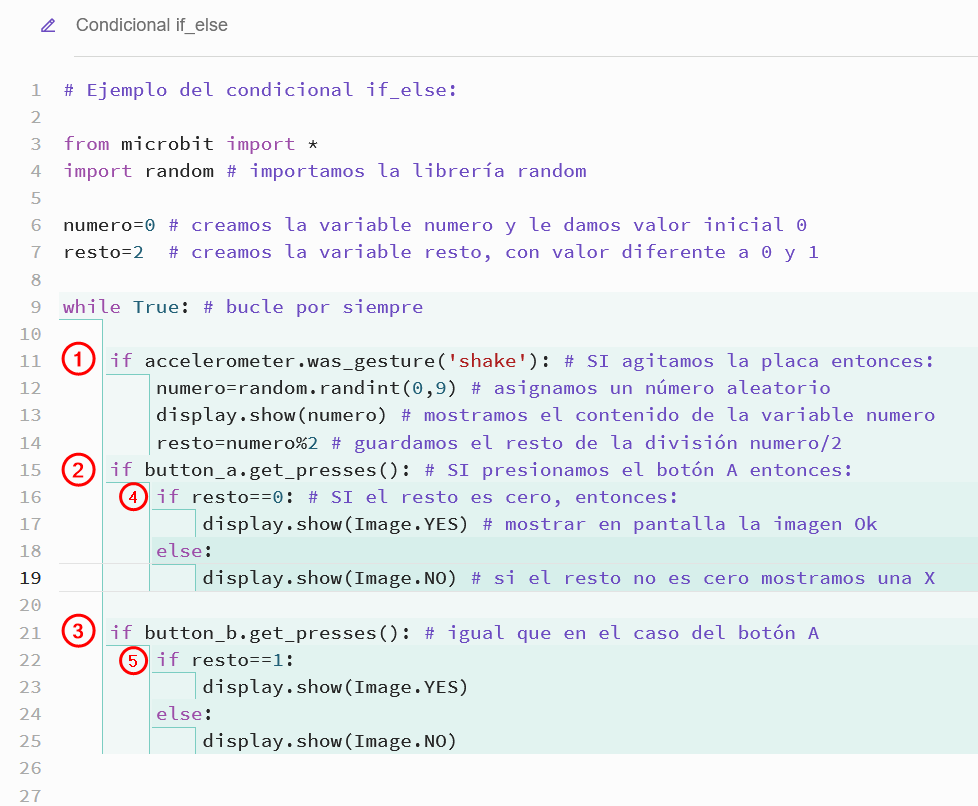 En la imagen se muestra un código de programación que incluye diferentes condicionales if_else.