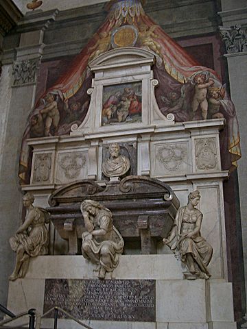 sepulcro de Miguel Ángel diseñado por Vasari