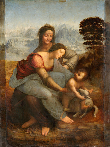 Leonardo. La Virgen, Santa Ana y el Niño
