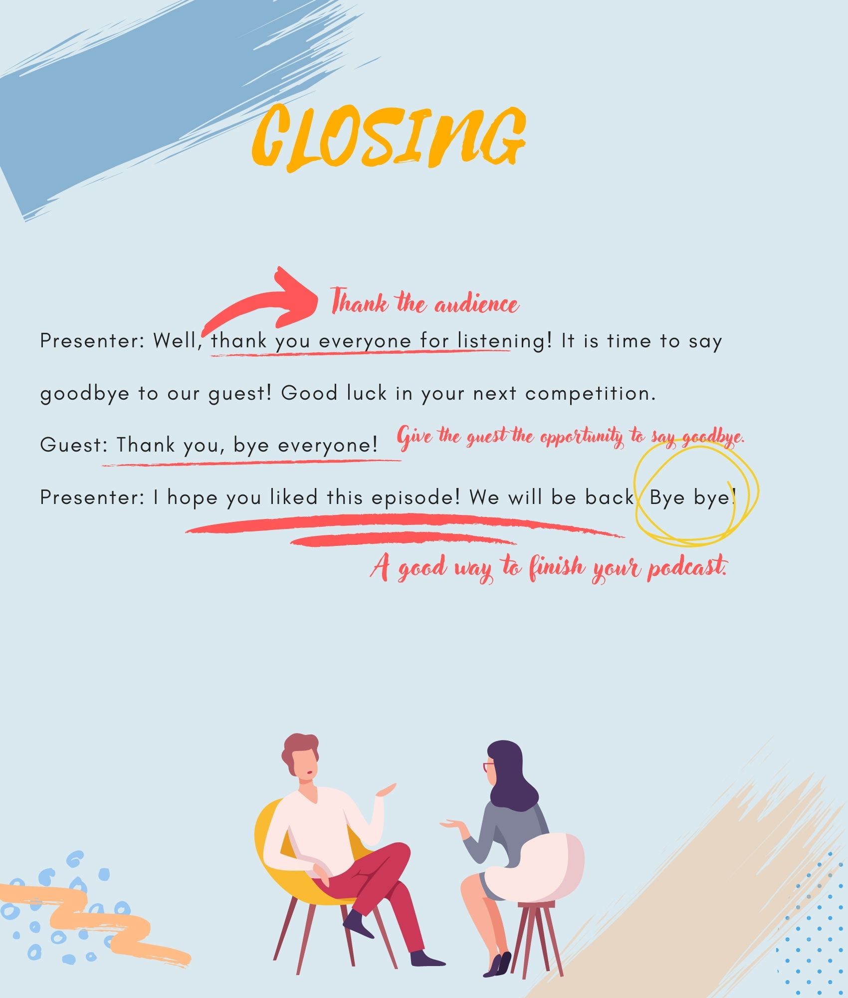 Example of closing