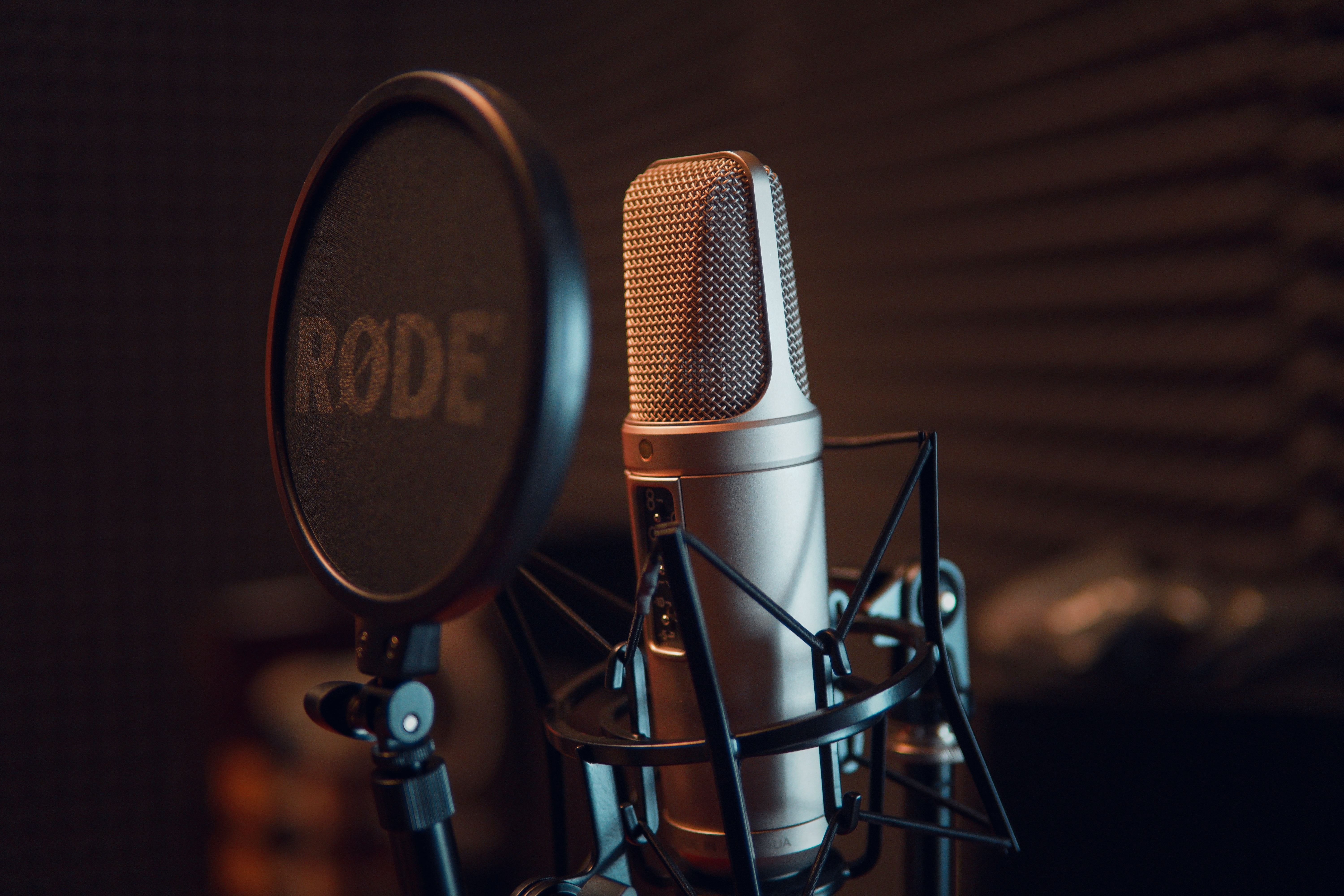 Un micrófono de radio