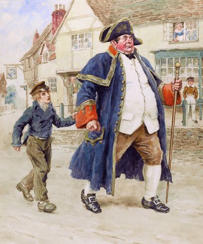 Mr. Bumble y Oliver Twist