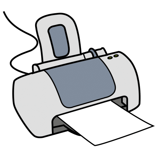 La imagen muestra una impresora