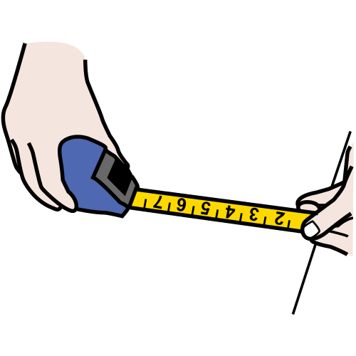 La imagen muestra unas manos estirando una cinta métrica
