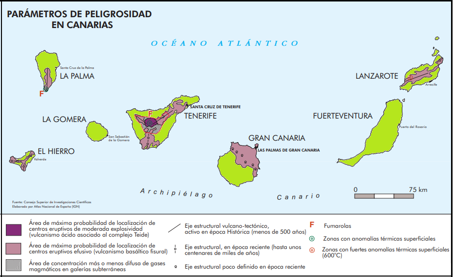 Peligrosidad volcánica en Canarias