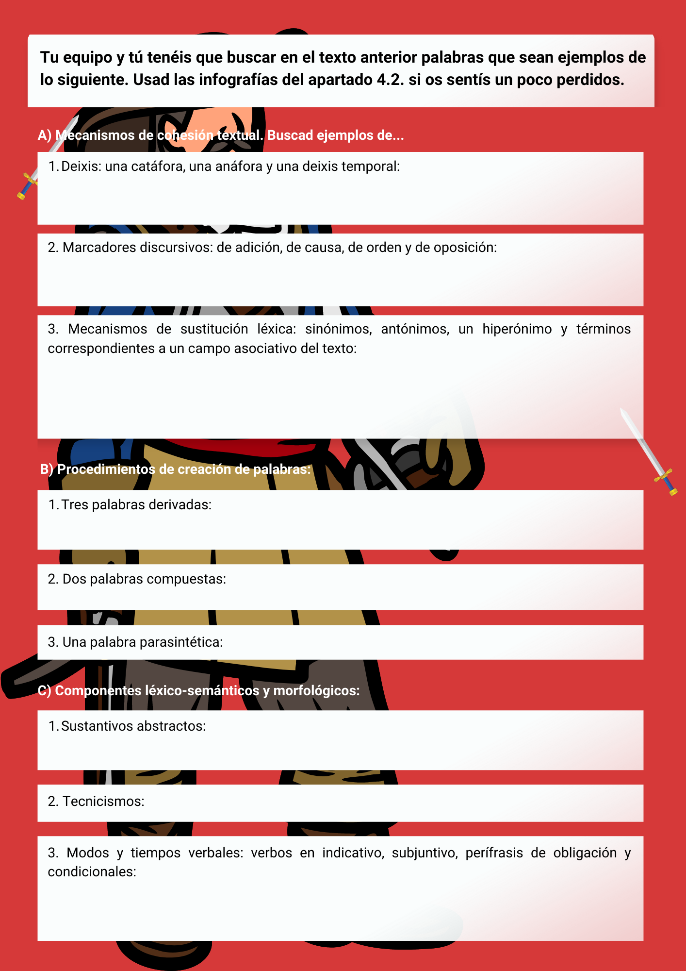 La imagen muestra el ejercicio Uno para todos