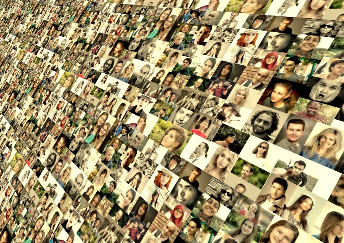 La imagen muestra muchas fotografías de personas diferentes