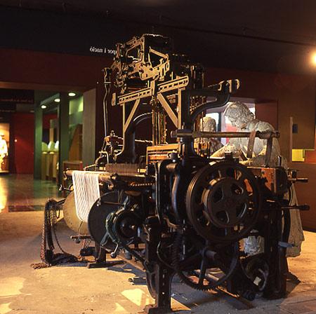 Tejedora a vapor en el museu D'Historia de Catalunya
