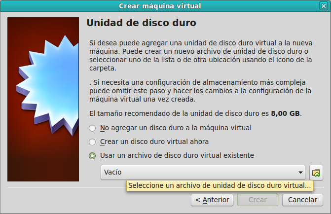 instalar desde disco
