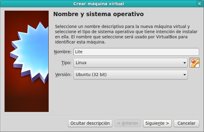 nueva máquina virtual
