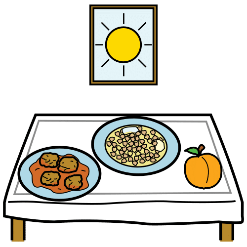 Una mesa con comida