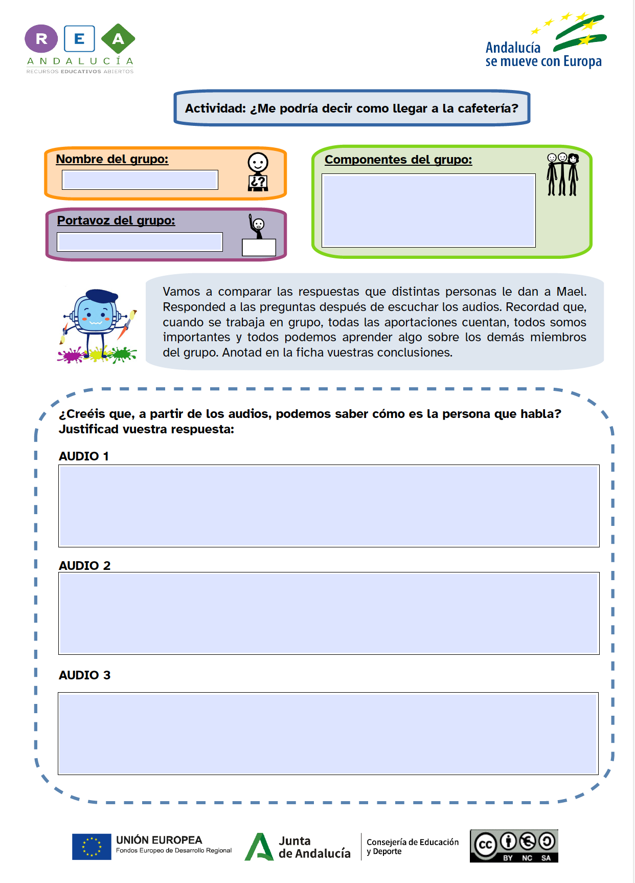 Ficha: cómo llegar a la cafetería