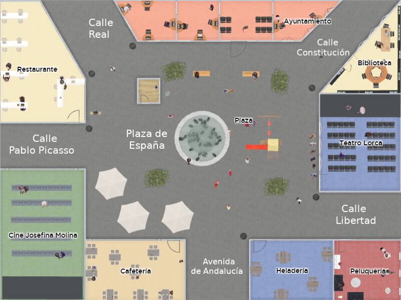 Plano con nombre de las calles
