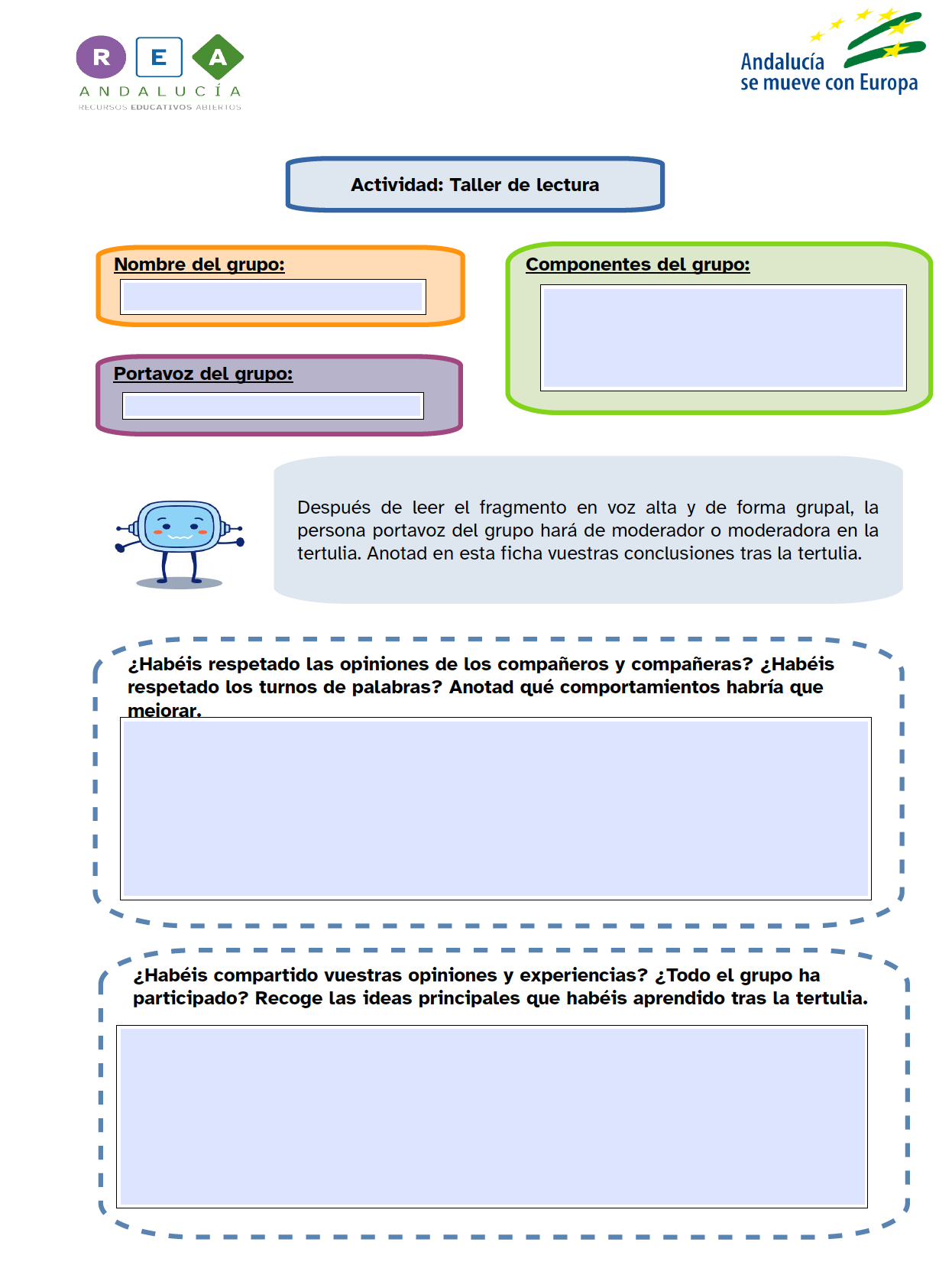 Ficha: Taller de lectura
