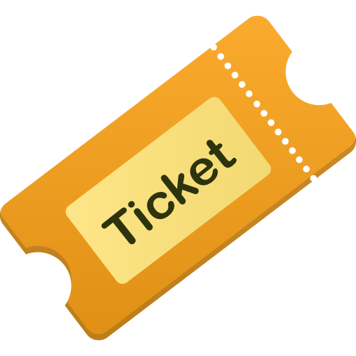 En la imagen aparece el icono de una entrada de cine amarilla con la palabra ticket en el centro.