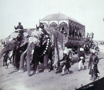 Elefantes en La India colonial