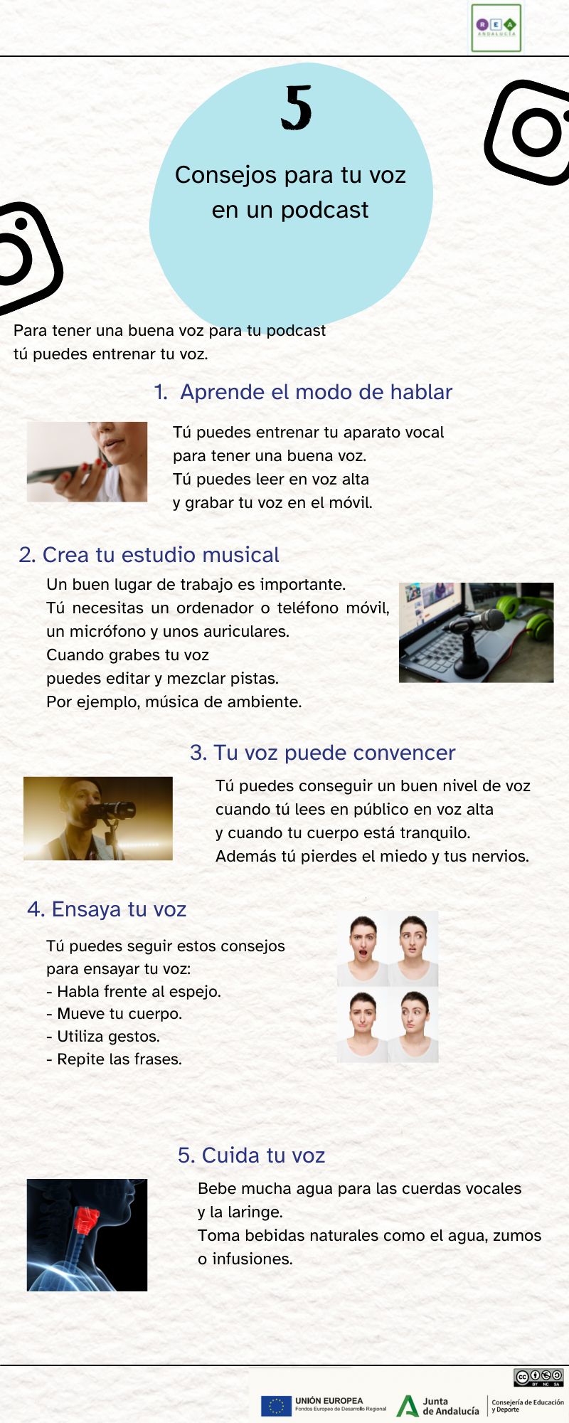 La imagen muestra la infografía lectura facilitada consejos para tu voz