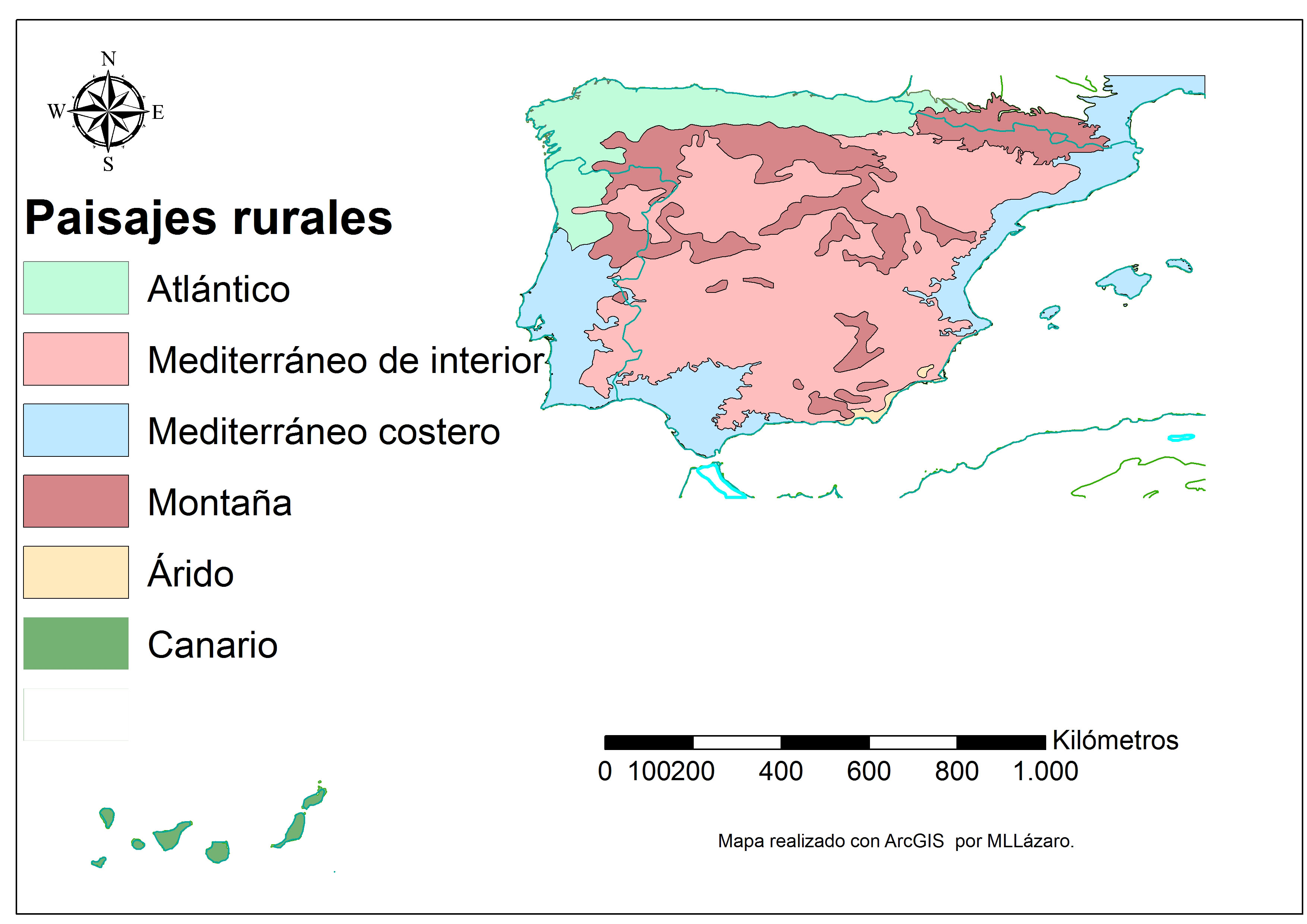 mapa agricola mediterraneo