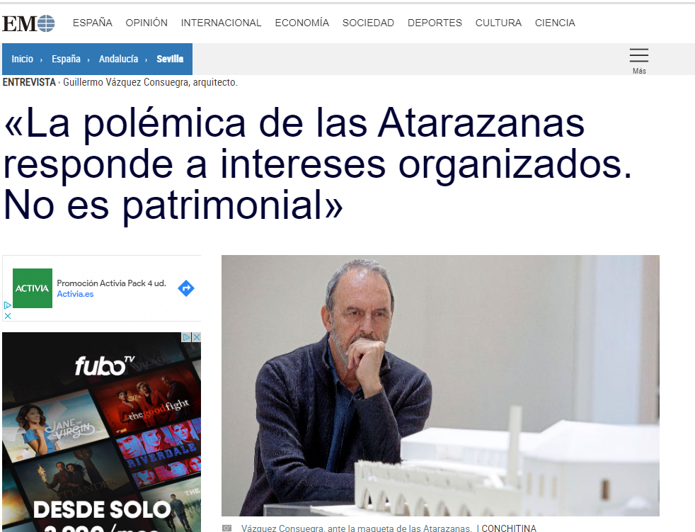 Entrevista a Vázquez Consuegra en El Mundo