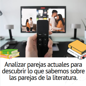 La imagen muestra ilustración de parejas de la televisión.