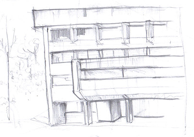 Boceto. Imagen que muestra un dibujo hecho con carboncillo.