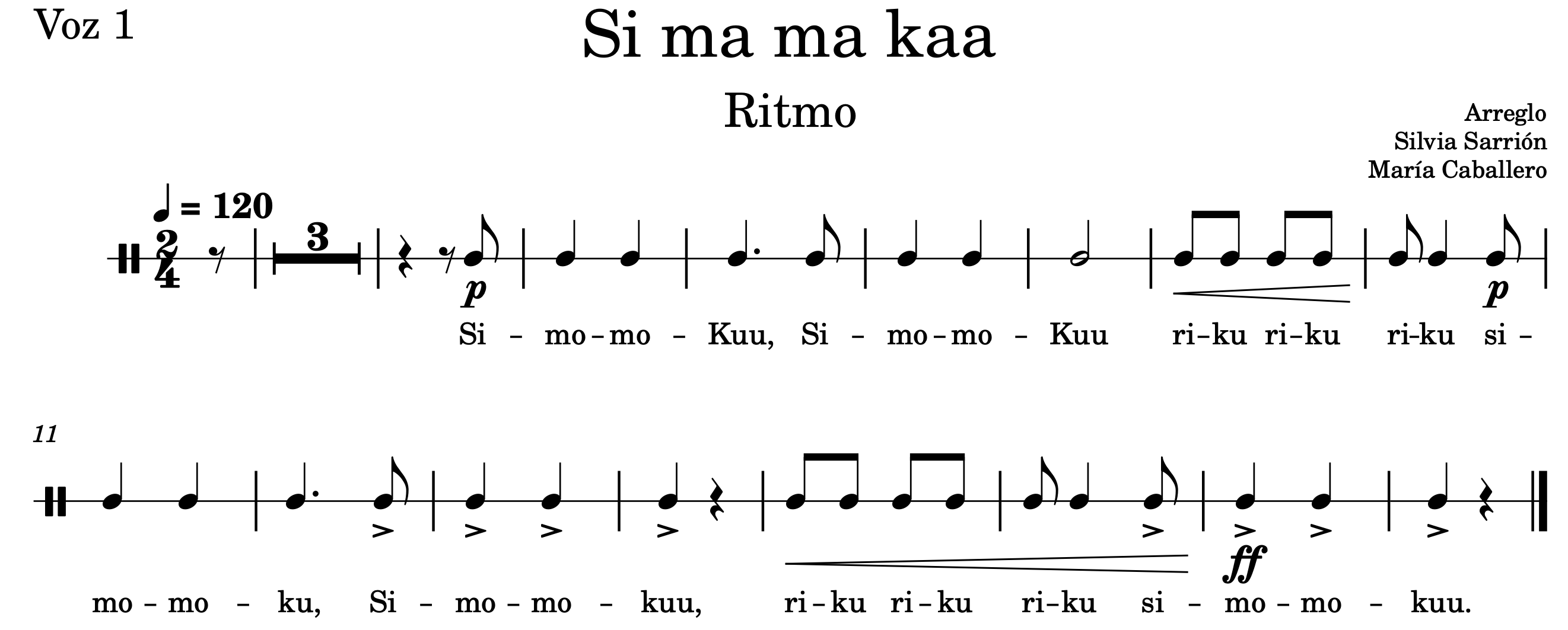 Ritmo de la voz 1.