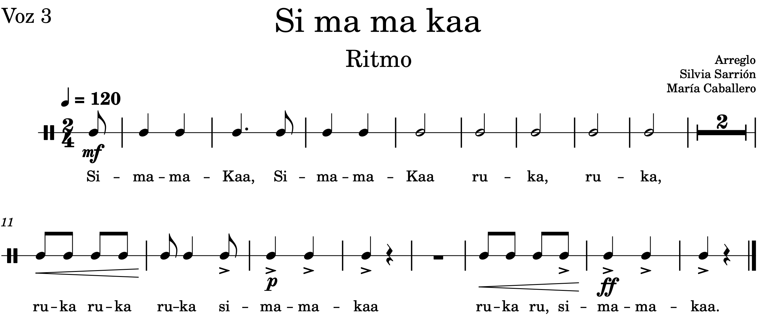 Ritmo de la voz 3.
