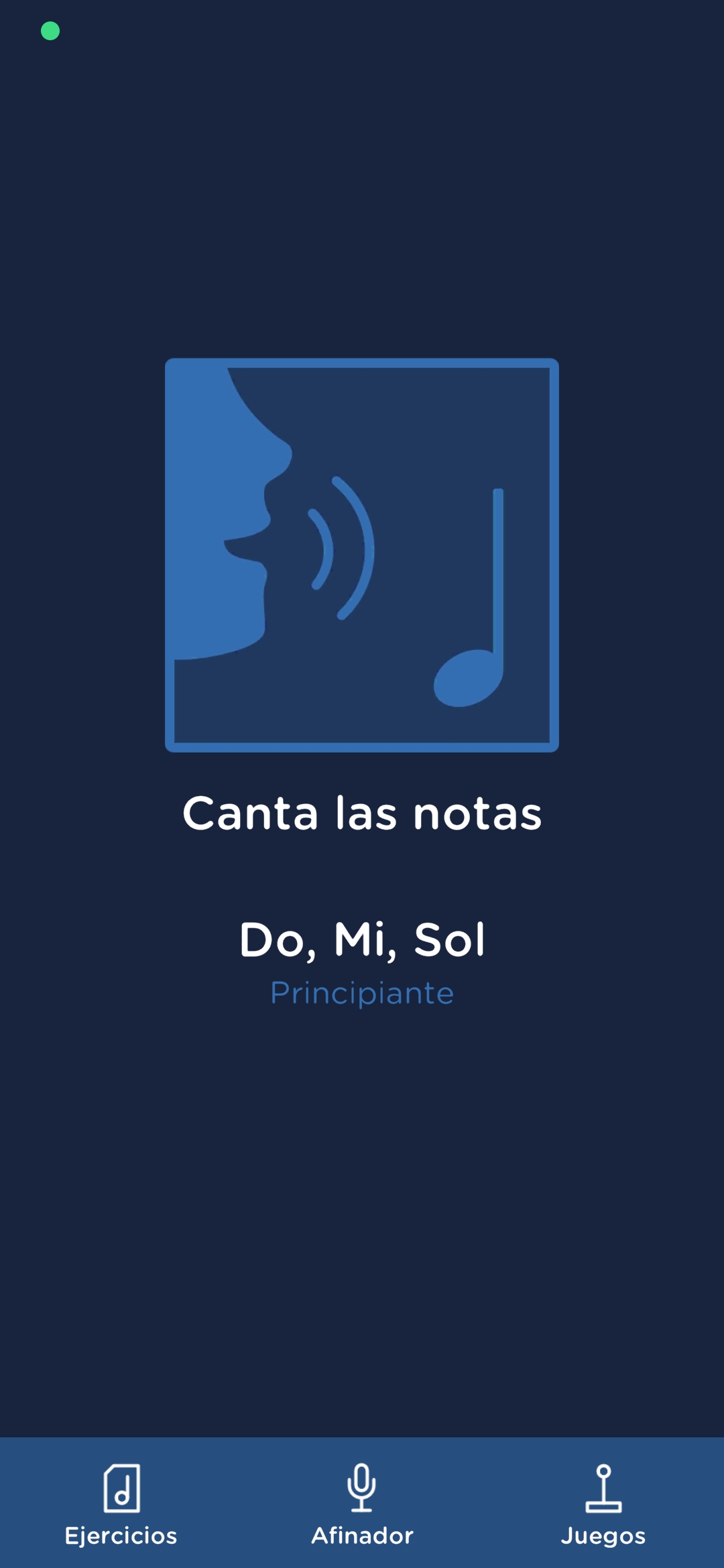 Ejercicio para cantar las notas Do, Mi, Sol.