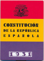 Portada de la Constitución de 1931