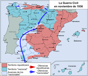 La guerra civil en noviembre de 1936