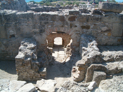 Praefurnius y boca del furnus de un caldarium