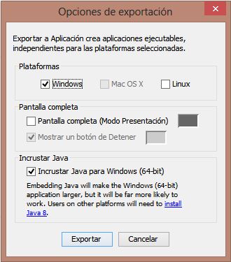 Exportar para windows