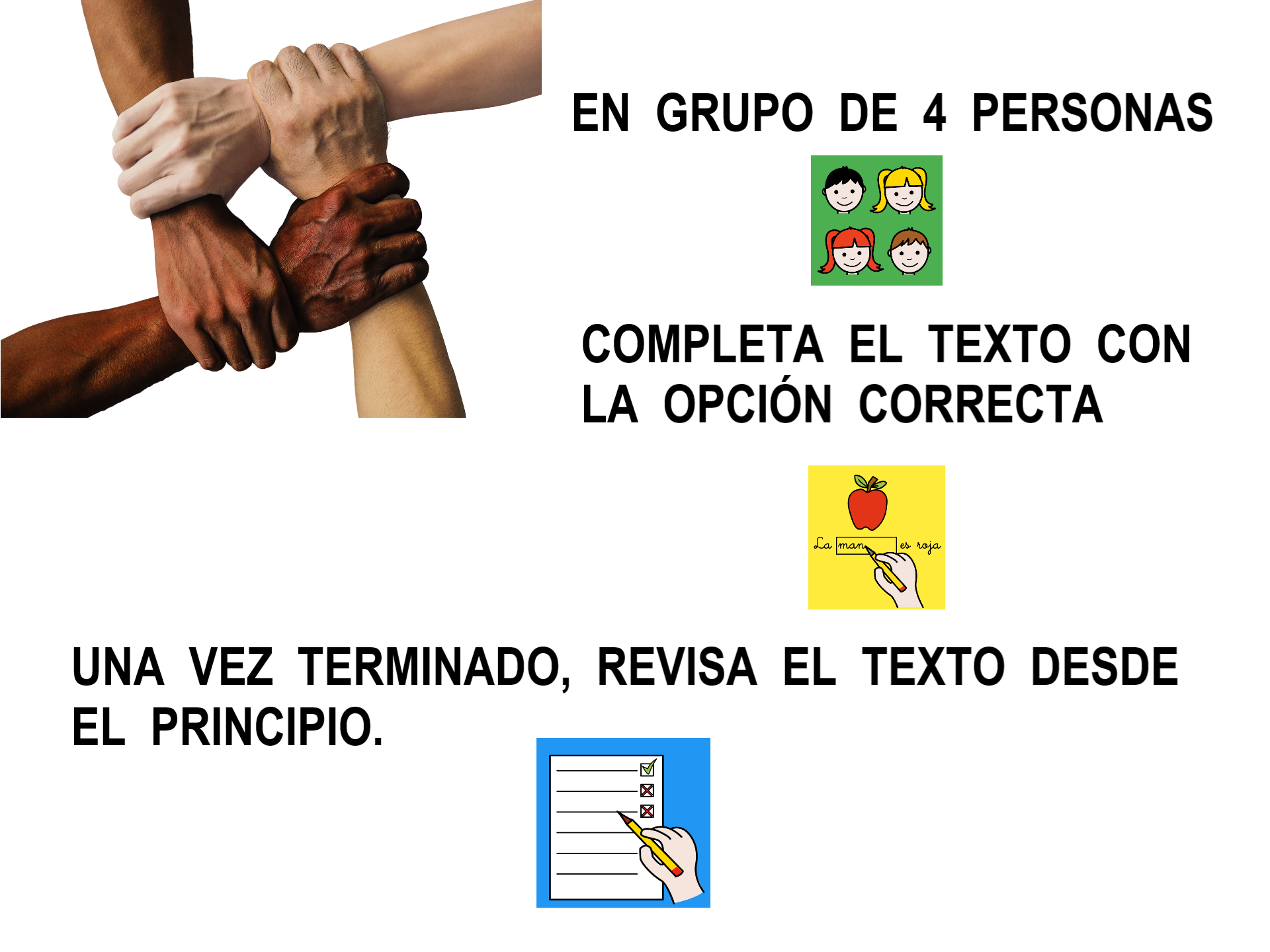 Instrucciones para realizar actividad grupal cuatro de la segunda fase