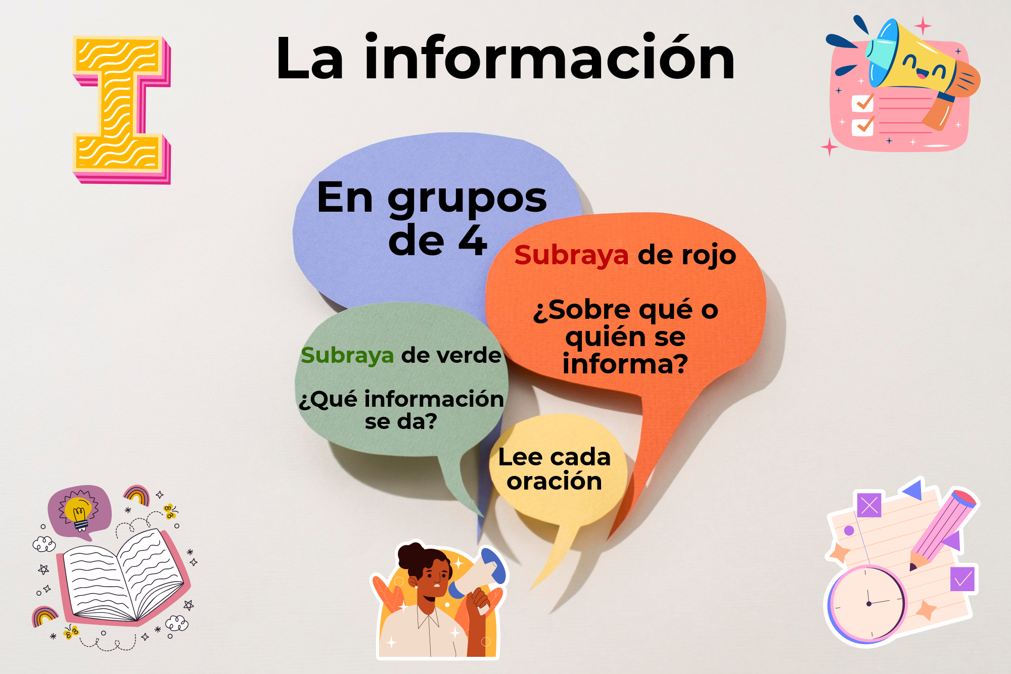 Orientaciones para detectar información en las oraciones