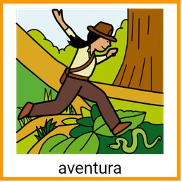 Una chica saltando en la selva sobre una culebra.
