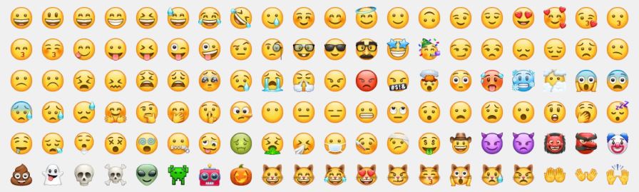 Lista de 120 emojis para utilizar en una historia.