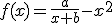 f(x)=\frac{a}{x+b}-x^{2}