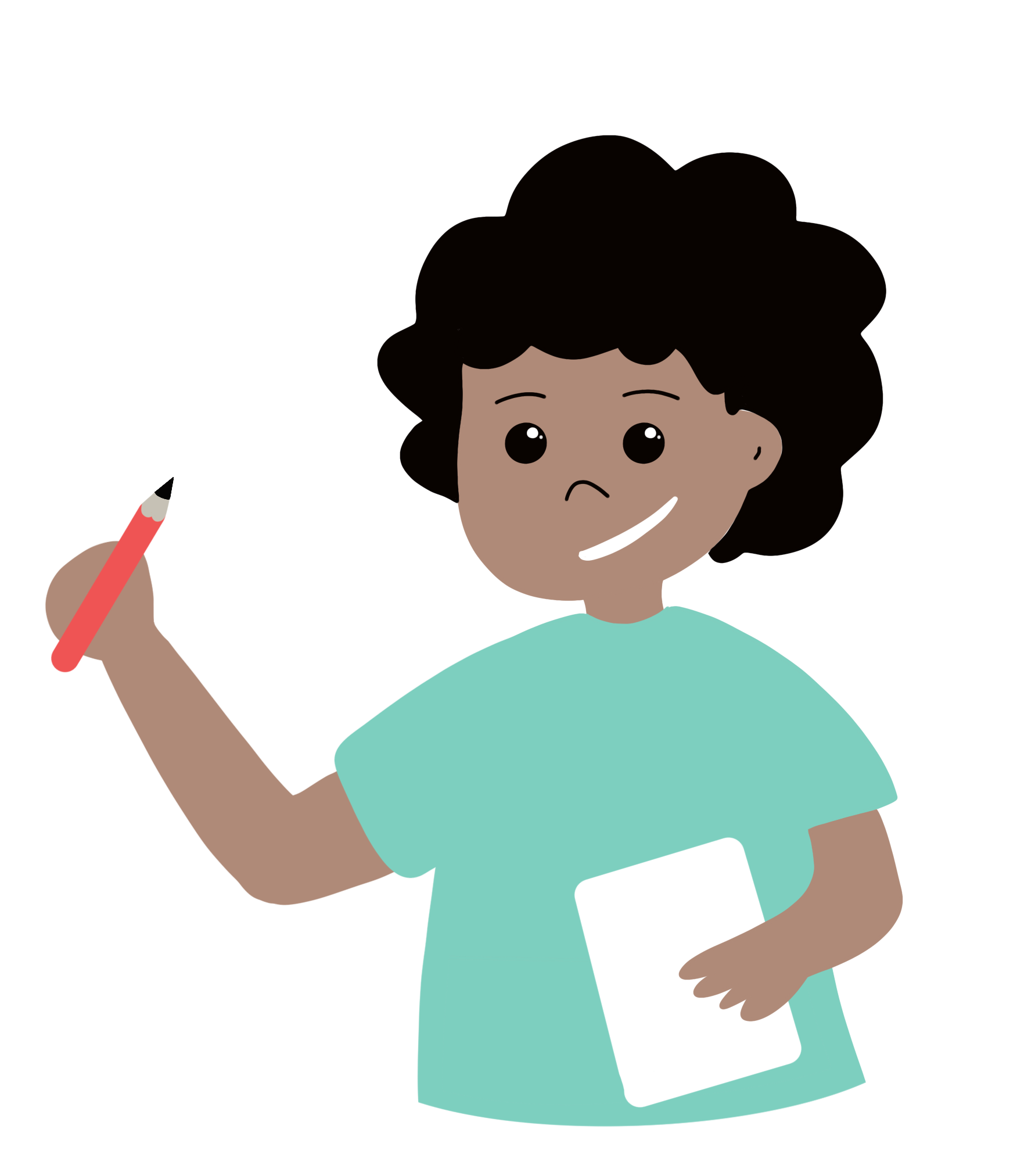 Imagen de un niño/a escribiendo