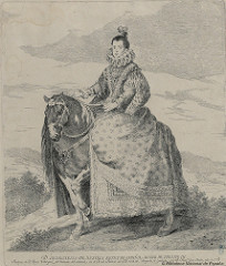 Margarita de Austria por Goya, punta seca y aguafuerte