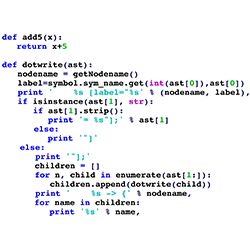 Imagen que muestra el código de un programa informático