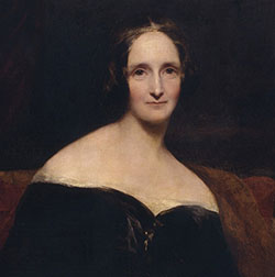 Imagen con una retrato de Mary Shelley