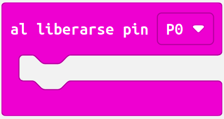 Imagen que representa el bloque de programación de MakeCode liberar pin