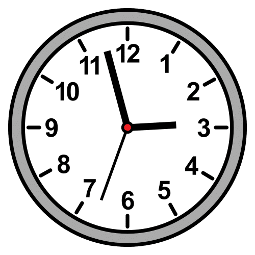 Imagen de un reloj de aguja que marca la hora de forma continua
