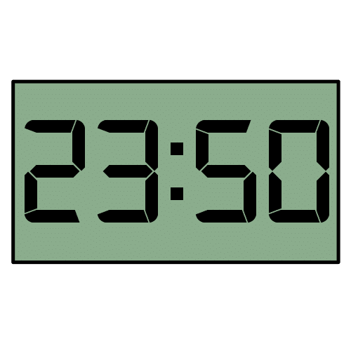 Imagen de un reloj digital que marca la hora encendiendo y apagando leds de una pantalla