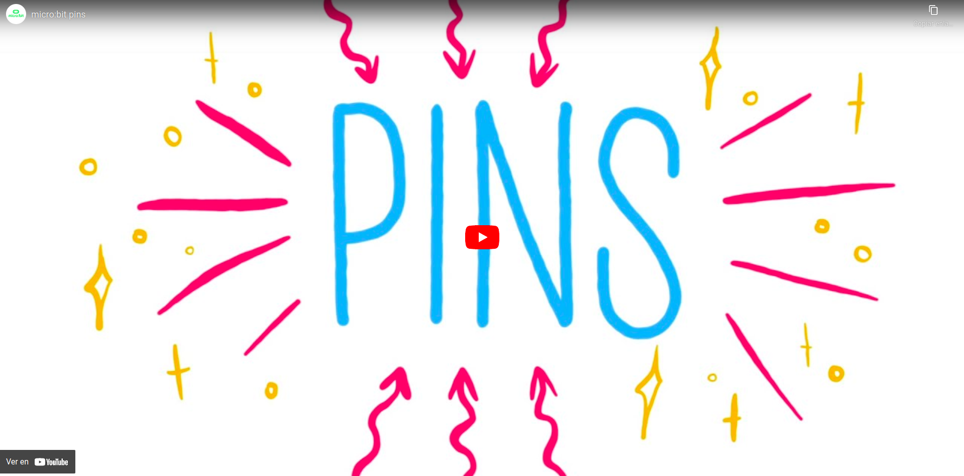 Vídeo que describe los pines de conexión de la placa micro:bit