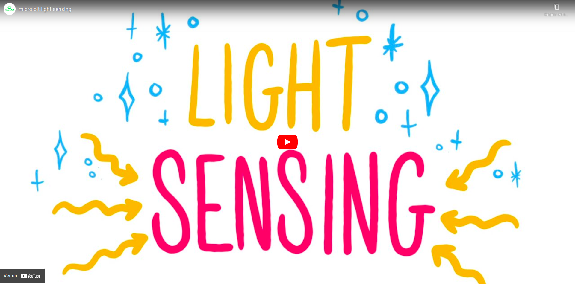 Vídeo que describe el funcionamiento del sensor de luz de la placa micro:bit