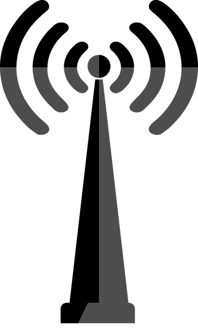 Imagen que describe el símbolo de antena que emite una señal