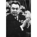 Leonid Ilich Brézhnev (en ruso Леони́д Ильи́ч Бре́жнев) (Acerca de este sonido pronunciación (?·i)); (Kámenskoye, Imperio ruso, hoy Ucrania, 6 de diciembrejul./ 19 de diciembre de 1906greg. – Moscú, 10 de noviembre de 1982) fue el secretario general del Comité Central (CC) del Partido Comunista de la Unión Soviética (PCUS), que presidió el país desde 1964 hasta su muerte en 1982. Su mandato de dieciocho años como secretario general fue uno de los más largos, solo superado por el de Iósif Stalin. Durante el Gobierno de Brézhnev, la influencia global de la Unión Soviética creció considerablemente, en parte debido a la expansión militar que tuvo el país durante este período, pero su desempeño como líder a menudo ha sido criticado por marcar el comienzo de un período de estancamiento económico conocido como estancamiento brezhneviano, que condujo a graves problemas económicos que finalmente llevaron a la disolución de la Unión Soviética en 1991.