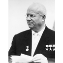 Nikita Serguéyevich Jrushchov (en ruso Ники́та Серге́евич Хрущёв, romanización Nikita Sergeevič Hruščëv),1​ también conocido como Nikita Jruschov, Nikita Kruschov, Nikita Kruschev o Nikita Khrushchev (Kalínovka, Gobernación de Kursk, Imperio ruso, 3 de abriljul./ 15 de abril de 1894greg.-Moscú, 11 de septiembre de 1971), fue el dirigente de la Unión Soviética durante una parte de la Guerra Fría. Desempeñó las funciones de primer secretario del Partido Comunista de la Unión Soviética, entre 1953 y 1964, y de presidente del Consejo de Ministros, entre 1956 y 1962. Jrushchov fue responsable de la desestalinización parcial de la Unión Soviética, para respaldar el progreso del programa espacial soviético y varias reformas relativamente liberales en materia de política interna. Sus compañeros de partido lo retiraron del poder en 1964, al reemplazarlo Leonid Brézhnev como primer secretario y Alekséi Kosygin como presidente del Consejo de Ministros.