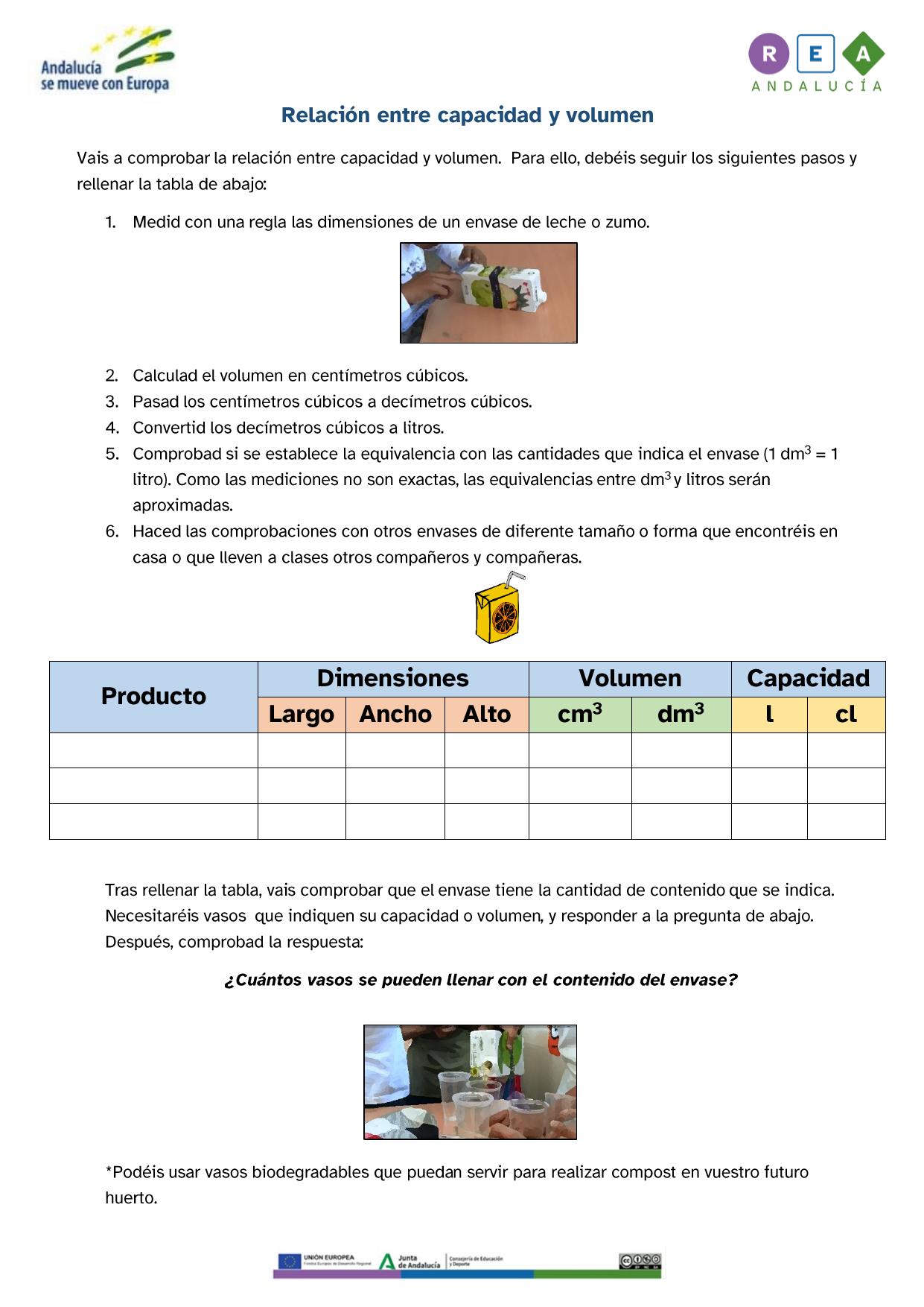 imagen perteneciente a la segunda página del documento PDF 'Relación entre volumen y capacidad'